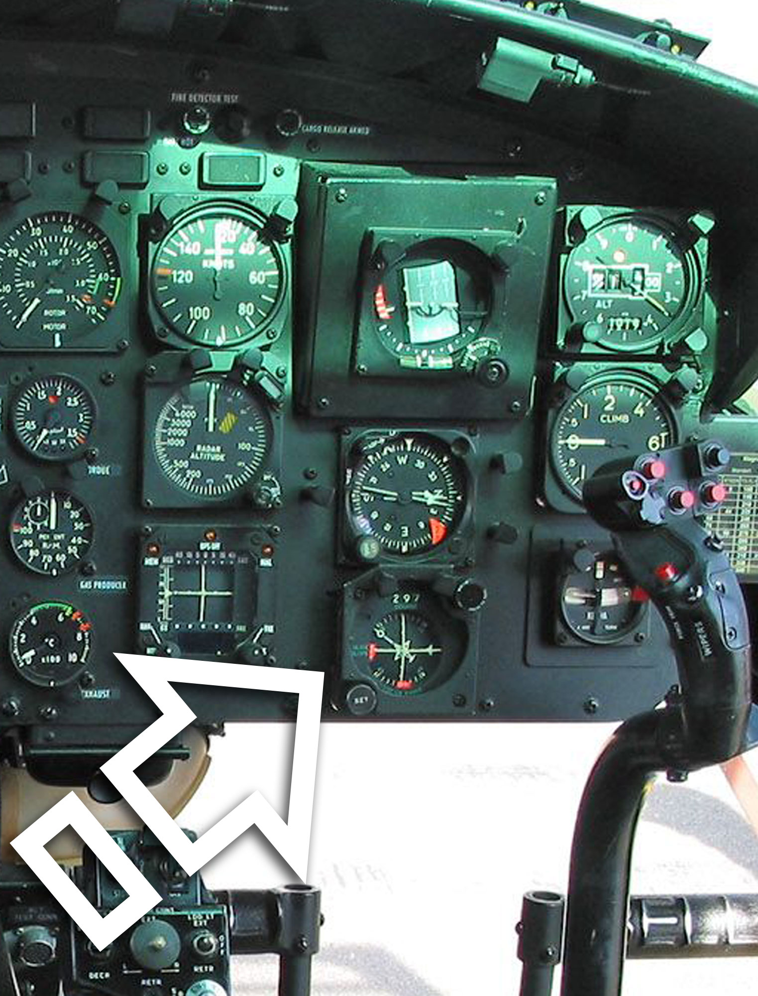 BELL HUEY UH-1 MN-97 OMNI-MAG COURSE INDICATOR